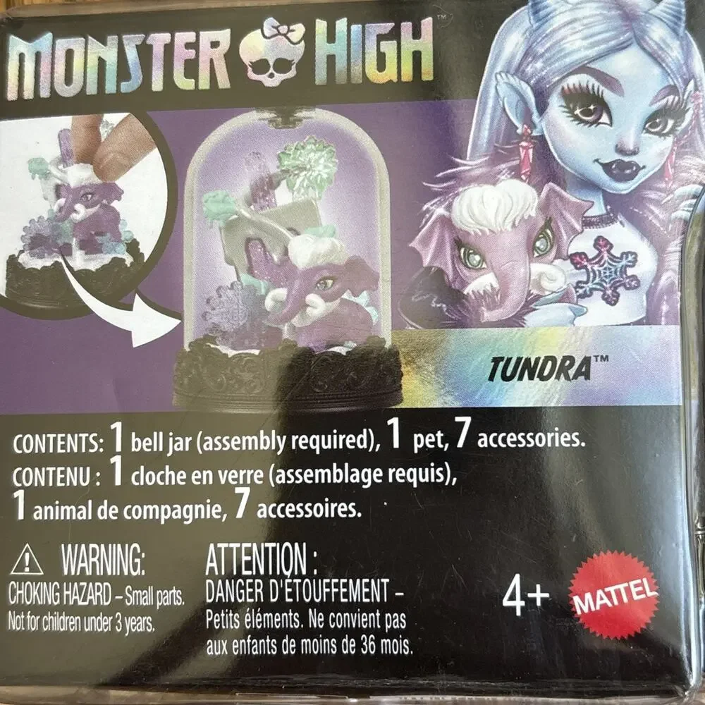 Monster High Pet Keychain Tundra Bell Jar 1 Pet 7 Accessories NEW